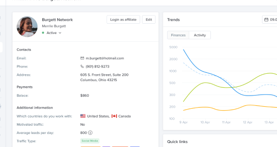 transaction history